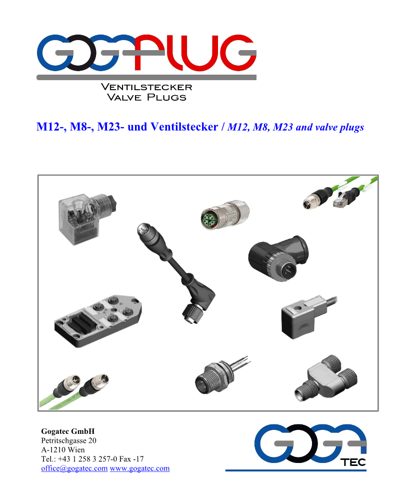 GOGAPLUG Stecker M12 M8 M23